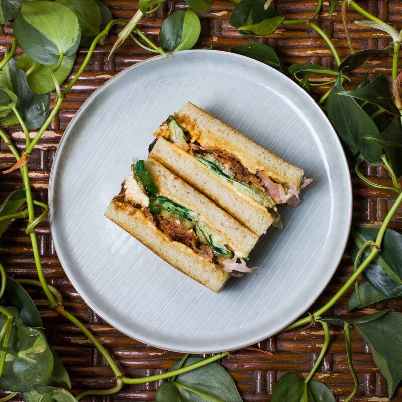 Katsu sando with prosciutto cotto